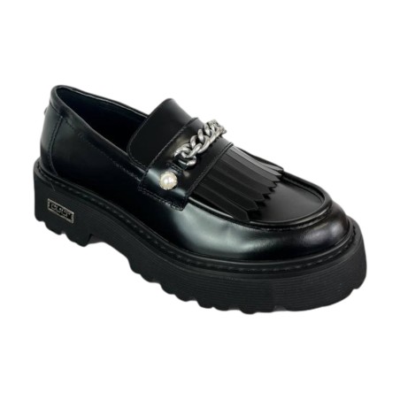 CULT 4579 SLASH Mocassino Donna Con Accessorio Nero/Argento
