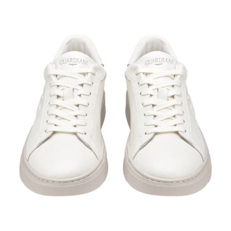 Alberto Guardiani NEW ERA 4518 LOW M LEATHER Sneaker Uomo Stringate White
