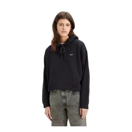 Levi's A5943-0005 EVERYDAY HOODIE Felpa Donna Con Cappuccio Nero
