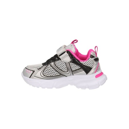Paciotti 4US K251057 Sneakers Bambina Con Lacci Elastici e Strappo Grigio Nero Fucsia