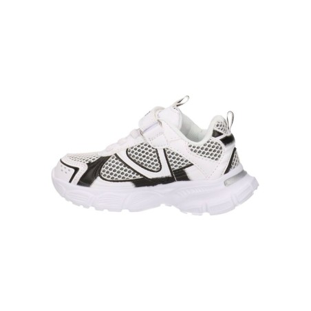 Paciotti 4US K251057 Sneakers Bambino Con Lacci Elastici e Strappo Bianco Nero