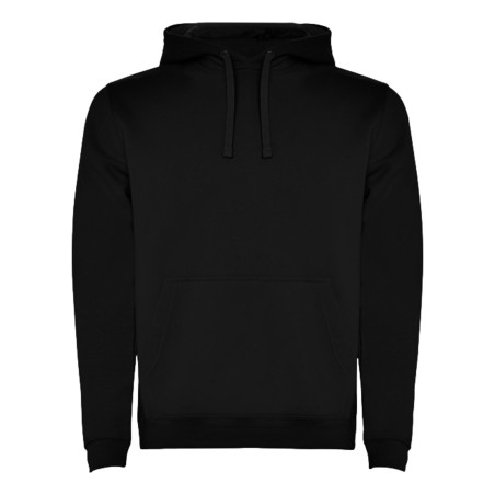 Roly URBAN 1067 Felpa Con Cappuccio e Tasca Frontale Nero