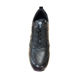 Paciotti 4BX112 Sneakers Donna Con Zeppa Stringate Con Zip Laterale Nero 2