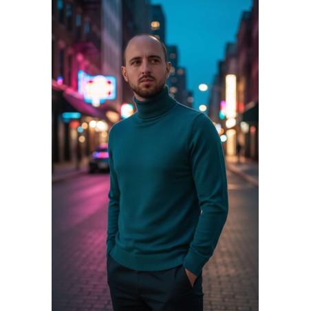 Urban Ring UR 9100007 Maglione Uomo Dolcevita Cobalto
