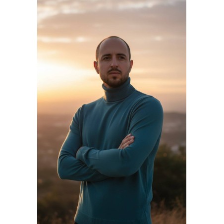 Urban Ring UR 9100007 Maglione Uomo Dolcevita Cobalto