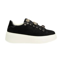 Gold & Gold GB879 Scarpe Donna Sneakers Stringate Con Accessorio Nero