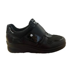 Riposella Manuela WB 02BX Sneakers Donna con Strappo Extra Comfort Nero