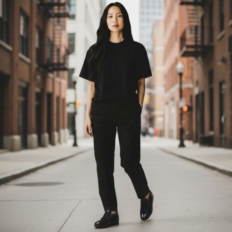 Riposella Manuela WB01BX Sneakers Donna con Cerniera e Strass Extra Comfort Nero