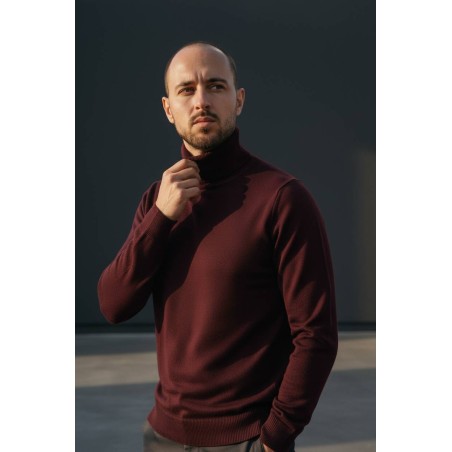 Urban Ring UR 9100007 Maglione Uomo Dolcevita Bordeaux