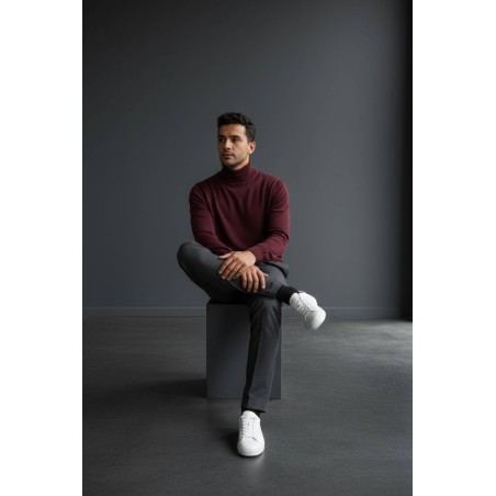 Urban Ring UR 9100007 Maglione Uomo Dolcevita Bordeaux