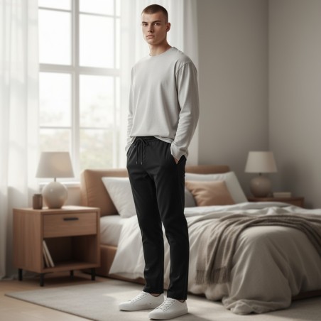 Urban Ring UR515104 Pantalone Chino Uomo Pantalaccio Nero