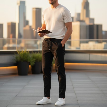 Urban Ring UR515104 Pantalone Chino Uomo Pantalaccio Nero