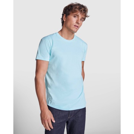 Roly BEAGLE KIDS  T-Shirt Basic Tinta Unita in Cotone Organico Bianco