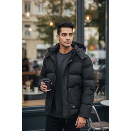 Dickies DK0A87OHBLK1 EAGLEVILLE HOODED PUFFER Piumino Uomo Black