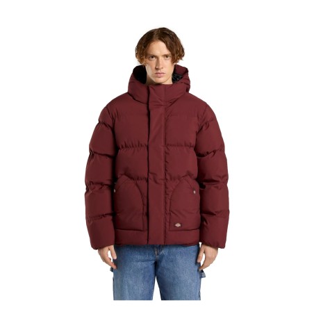 Dickies DK0A87OHL161 EAGLEVILLE HOODED PUFFER Piumino Uomo Bordeaux