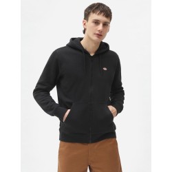 Dickies DK0A4XD3BLK1 OAKPORT HOODIE Felpa Uomo Con Zip e Cappuccio Black