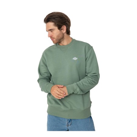 Dickies DK0A4Y6QL191 SUMMERDALE SWEATSHIRT Felpa Uomo Verde Acqua