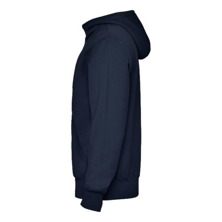 Roly MONTBLANC 6421 Felpa Con Cappuccio Zip e Tasca Frontale Blu