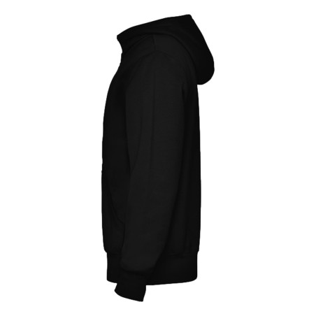 Roly MONTBLANC 6421 Felpa Con Cappuccio Zip e Tasca Frontale Nero