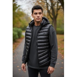 Urban Ring UR 9140003 Gilet Piumino Uomo Smanicato 100g Nero 2