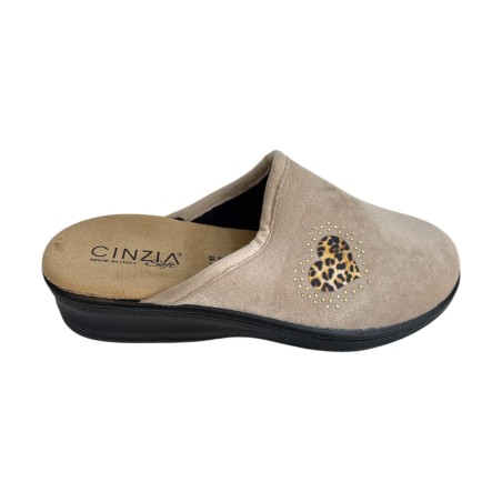 Cinzia Soft NG777 001 Pantofola Donna Made in Italy Beige