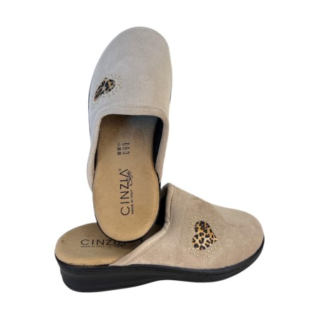 Cinzia Soft NG777 001 Pantofola Donna Made in Italy Beige