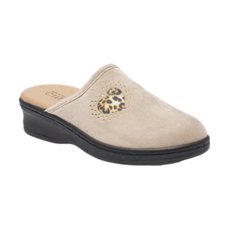 Cinzia Soft NG777 001 Pantofola Donna Made in Italy Beige