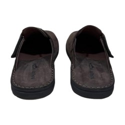 Mauri Moda LBU39311 001 Pantofola Uomo in Pelle Scamosciata Con Velcro T.Moro 2