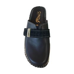Cinzia Soft IU406623 002 Pantofola Donna in Vera Pelle Made in Italy Nero 2
