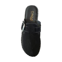 Cinzia Soft IU44715C 003 Pantofola Donna Alta Con Strappo Regolabile Nero 2