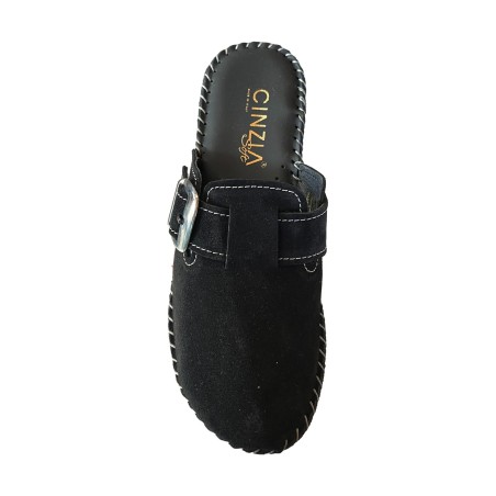 Cinzia Soft IU44715C 003 Pantofola Donna Alta Con Strappo Regolabile Nero