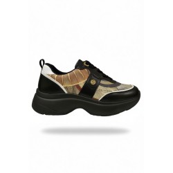 Gattinoni Linea Planetarium New DAFNE PIGDF 6316 Scarpe Donna Sneaker Stringate Black Classic