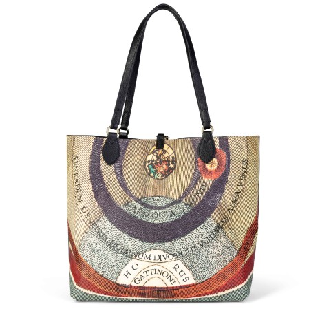 Gattinoni BIGP58170WVWS17 Borsa Donna Shopping L Planetarium Reversibile Black  
