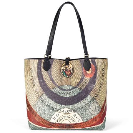 Gattinoni BIGP58170WVWS17 Borsa Donna Shopping L Planetarium Reversibile Black  