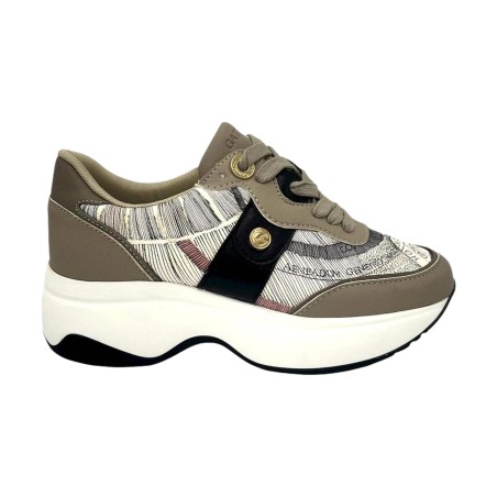 Gattinoni Linea Planetarium NEW DAFNE 6316 Scarpe Donna Sneaker Stringate Taupe
