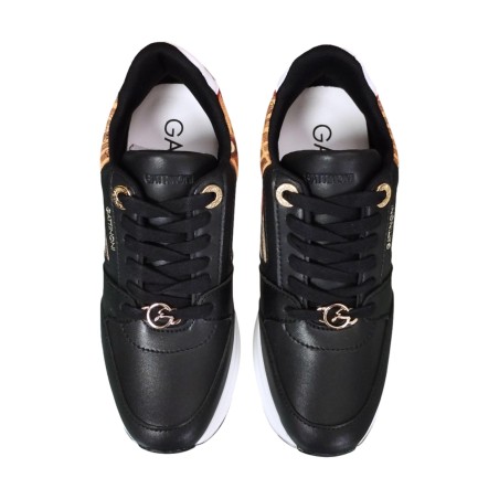 Gattinoni Linea Planetarium NEW EDISON 6314 Scarpe Donna Sneaker Con Zeppa Stringate Black