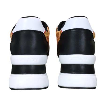 Gattinoni Linea Planetarium NEW EDISON 6314 Scarpe Donna Sneaker Con Zeppa Stringate Black