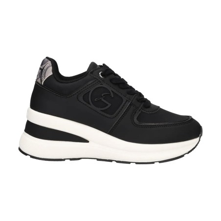 Gattinoni Roma NEW EDISON 1614 Scarpe Donna Sneaker Con Zeppa Stringate Black