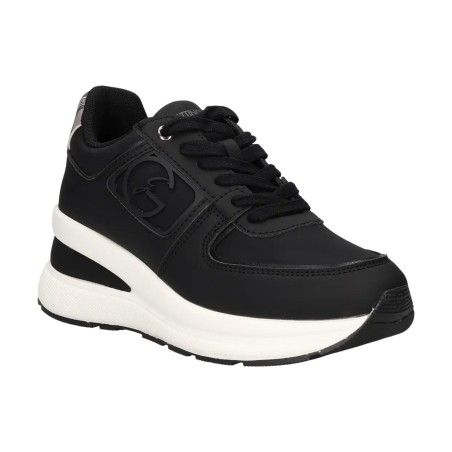 Gattinoni Roma NEW EDISON 1614 Scarpe Donna Sneaker Con Zeppa Stringate Black