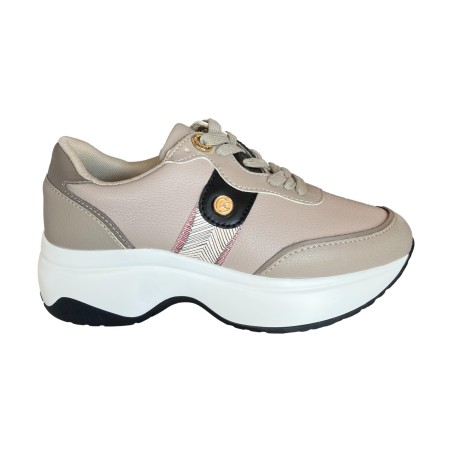 Gattinoni Linea Planetarium NEW DAFNE 6316 Scarpe Donna Sneaker Stringate Taupe