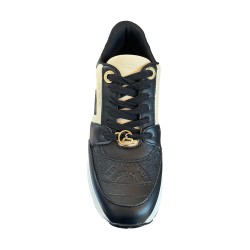 Gattinoni Linea Planetarium NEW EDISON 6314 Scarpe Donna Sneaker Con Zeppa Stringate Black 2