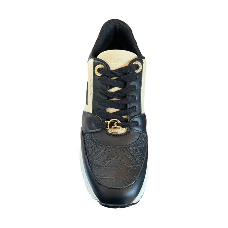 Gattinoni Linea Planetarium NEW EDISON 6314 Scarpe Donna Sneaker Con Zeppa Stringate Black