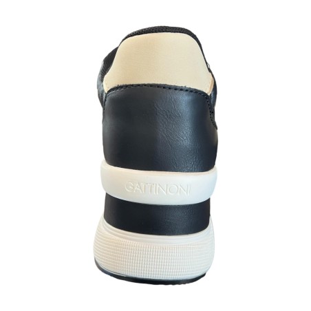 Gattinoni Linea Planetarium NEW EDISON 6314 Scarpe Donna Sneaker Con Zeppa Stringate Black
