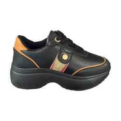 Gattinoni Linea Planetarium NEW DAFNE 6316 Scarpe Donna Sneaker Stringate Black 