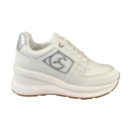 Gattinoni Roma NEW EDISON 1614 Scarpe Donna Sneaker Con Zeppa Stringate White