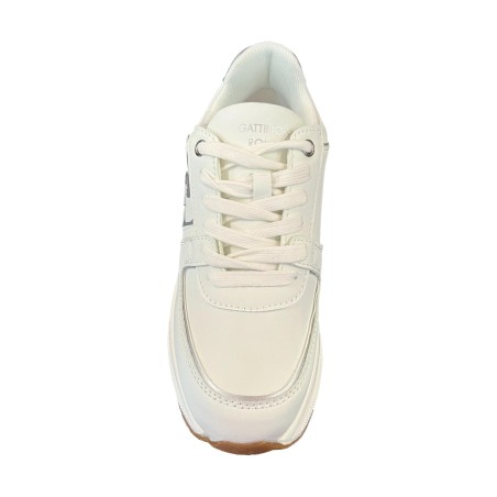Gattinoni Roma NEW EDISON 1614 Scarpe Donna Sneaker Con Zeppa Stringate White