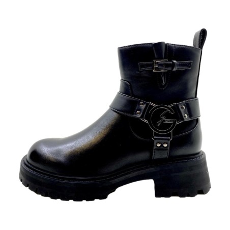 Gattinoni Roma BARRIE 1603 Stivaletto Donna Con Accessorio e Zip Laterale Black