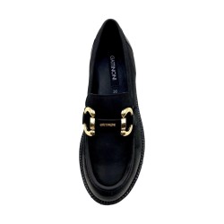 Gattinoni Linea Planetarium BELL 6328 Mocassino Donna Platform Con Accessorio Nero 2