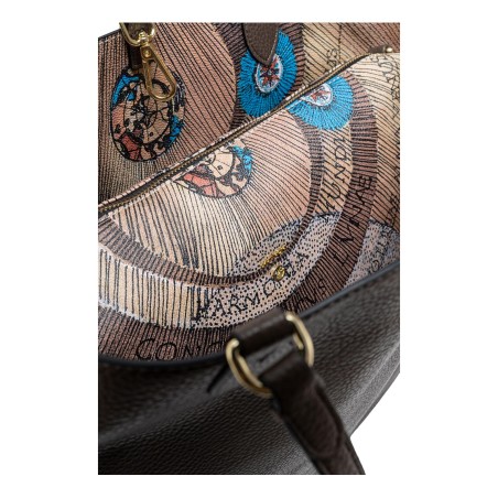 Gattinoni BIGP58170WVWWM3 Borsa Donna Shopping L Planetarium Reversibile Verde Militare