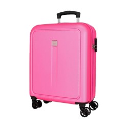 Roll Road CAMBOYA 506912EE Trolley Cabina 40x55x20 cm 4 Ruote Rigido Rosa Chiaro